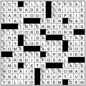 LA Times Crossword Answers Friday May 20th 2022