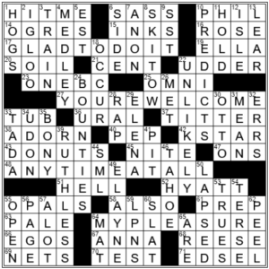 LA Times Crossword Answers Monday May 16th 2022