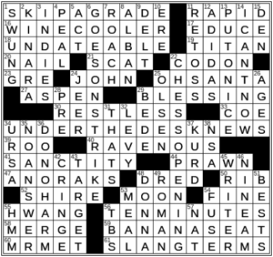 LA Times Crossword Answers Saturday May 14th 2022