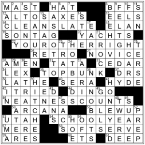 LA Times Crossword Answers Saturday May 21st 2022