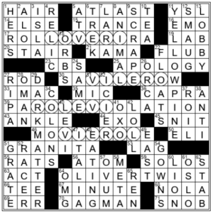LA Times Crossword Answers Wednesday May 18th 2022