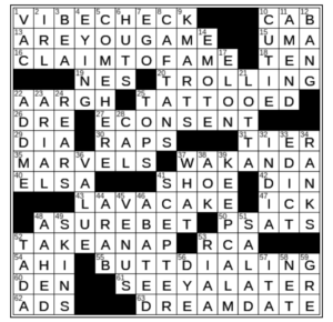 LA Times Crossword Answers Saturday May 28th 2022