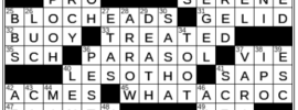 LA Times Crossword Answers Friday June 3rd 2022