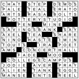 LA Times Crossword Answers Monday June 20th 2022