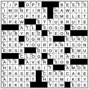 LA Times Crossword Answers Thursday June 30th 2022