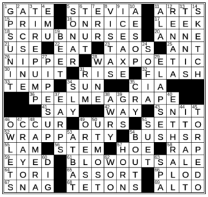LA Times Crossword Answers Wednesday June 29th 2022