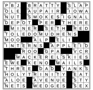LA Times Crossword Answers Monday June 27th 2022