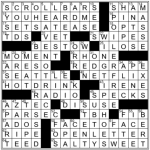LA Times Crossword Answers Saturday July 23rd 2022