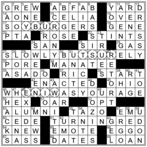 LA Times Crossword Answers Thursday July 21st 2022