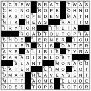 LA Times Crossword Answers Monday August 29th 2022