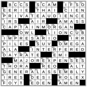 LA Times Crossword Answers Tuesday August 23rd 2022