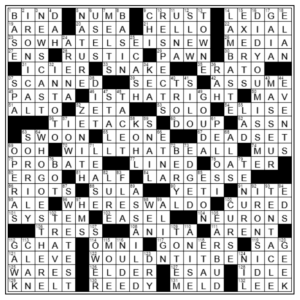 LA Times Crossword Answers Sunday August 14th 2022