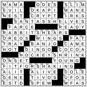 LA Times Crossword Answers Friday September 2nd 2022