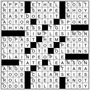 LA Times Crossword Answers Monday September 12th 2022