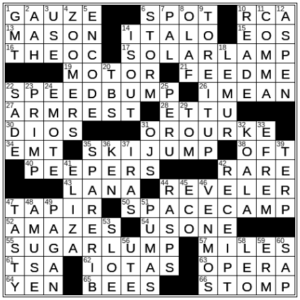 LA Times Crossword Answers Monday September 19th 2022