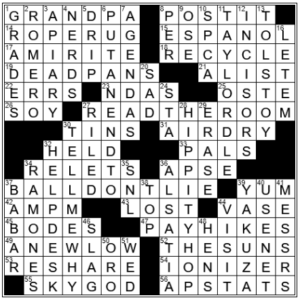 LA Times Crossword Answers Saturday September 17th 2022