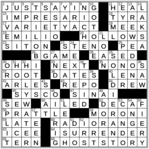 LA Times Crossword Answers Saturday September 24th 2022