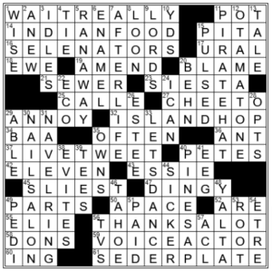 LA Times Crossword Answers Saturday September 3rd 2022
