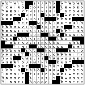 LA Times Crossword Answers Sunday September 4th 2022