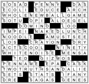 LA Times Crossword Answers Tuesday September 27th 2022