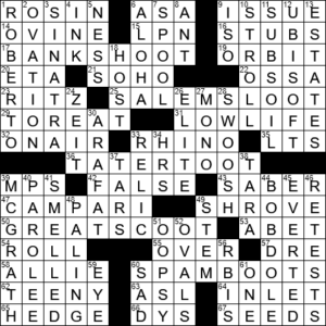 LA Times Crossword Answers Friday October 7th 2022