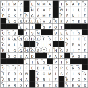 LA Times Crossword Answers Monday October 17th 2022