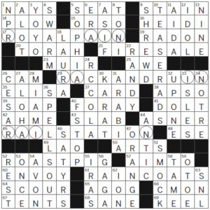 LA Times Crossword Answers M0nday October 24th 2022