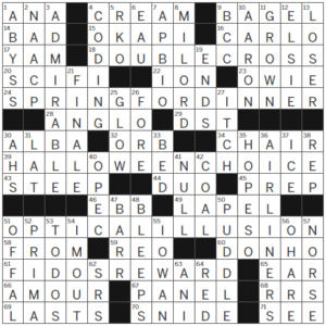LA Times Crossword Answers Monday October 31st 2022