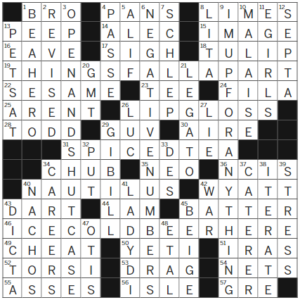 LA Times Crossword Answers Saturday October 22nd 2022