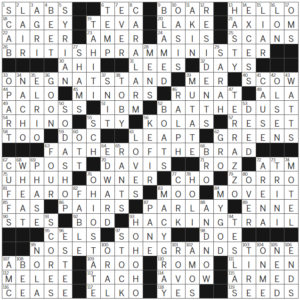 LA Times Crossword Answers Sunday October 23rd 2022
