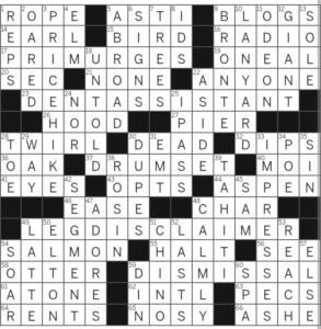 LA Times Crossword Answers Friday October 28th 2022