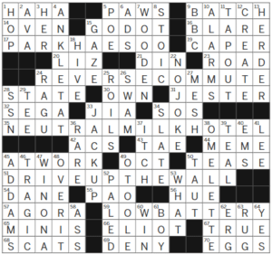 LA Times Crossword Answers Wednesday November 9th 2022