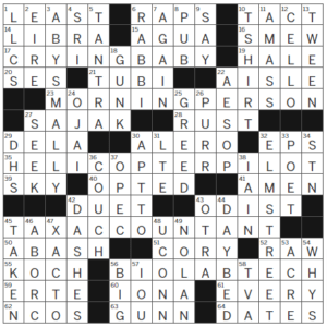 LA Times Crossword Answers Friday January 13th 2023