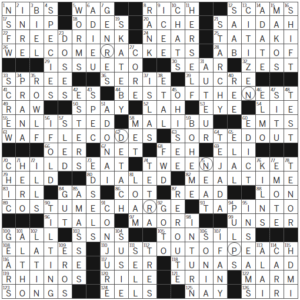 LA Times Crossword Answers Sunday February 19th 2023