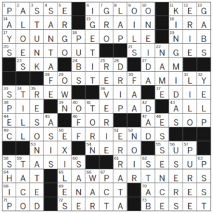 LA Times Crossword Answers Tuesday February 14th 2023