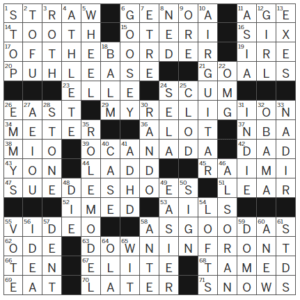 LA Times Crossword Answers Friday March 17th 2023