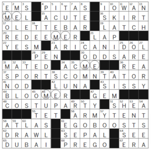 LA Times Crossword Answers Friday March 31st 2023