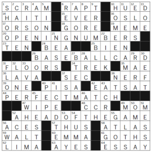 LA Times Crossword Answers Monday March 20th 2023