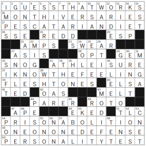 LA Times Crossword Answers Saturday March 18th 2023