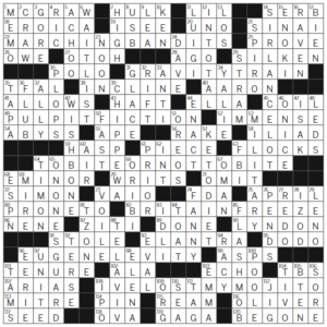 LA Times Crossword Answers Sunday March 19th 2023