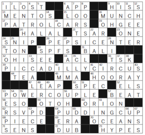 LA Times Crossword Answers Tuesday March 21st 2023