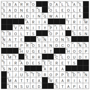 LA Times Crossword Answers Friday April 14th 2023