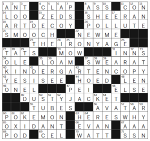 LA Times Crossword Answers Friday April 28th 2023