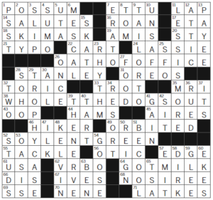 LA Times Crossword Answers Tuesday April 25th 2023