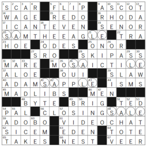 LA Times Crossword Answers Tuesday April 4th 2023