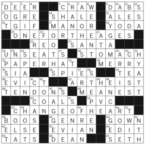 LA Times Crossword Answers Wednesday April 12th 2023