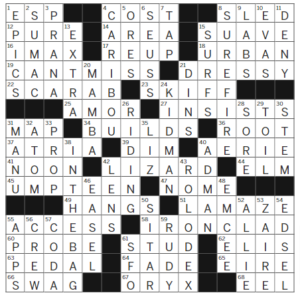LA Times Crossword Answers Wednesday April 19th 2023