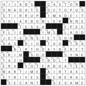 LA Times Crossword Answers Wednesday April 5th 2023