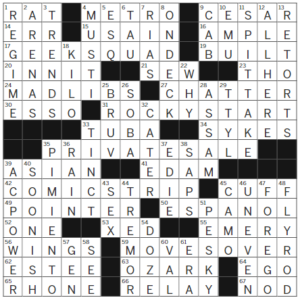 LA Times Crossword Answers Friday May 12th 2023