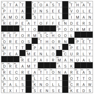 LA Times Crossword Answers Friday May 26th 2023